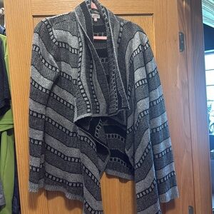 Black and grey large oversized cardigan